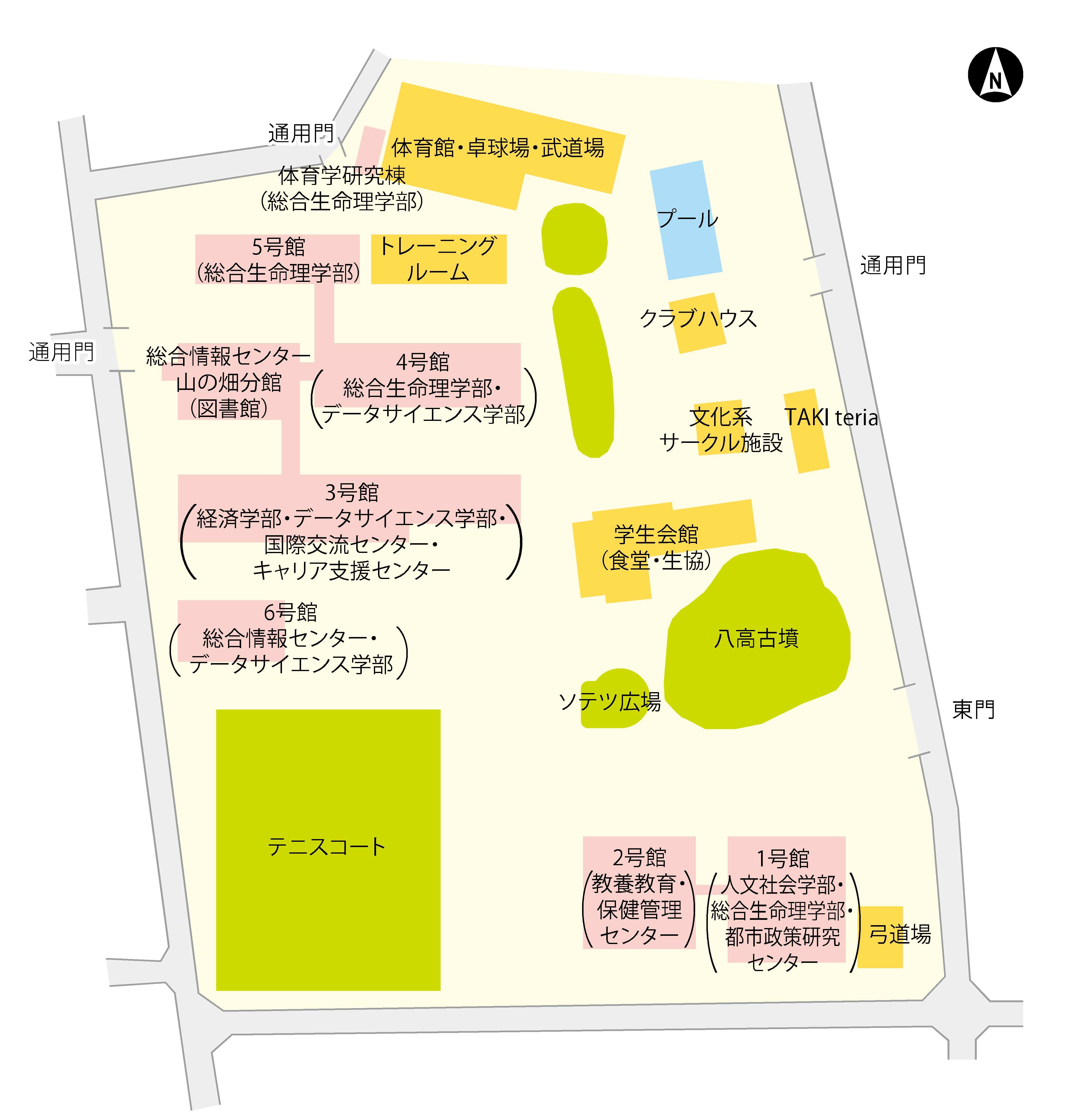 滝子キャンパスマップの画像